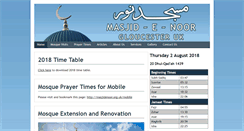 Desktop Screenshot of masjidenoor.org.uk